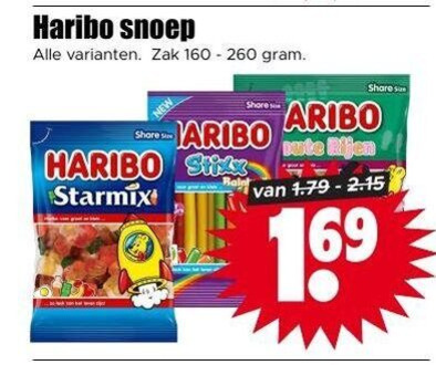 Haribo   snoep folder aanbieding bij  Dirk - details