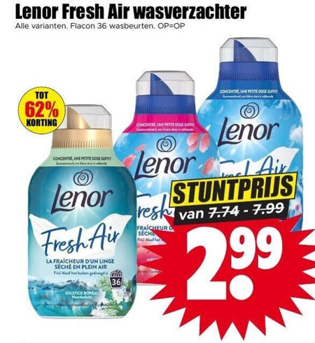 Lenor   wasverzachter folder aanbieding bij  Dirk - details