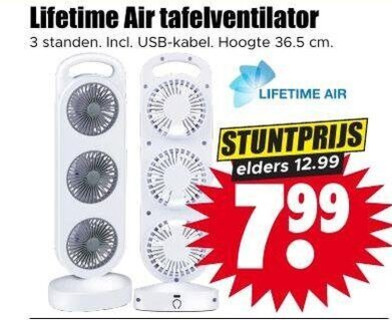 usb ventilator 3 lifetime air tafelventilator standen kabel hoogte cm elders folder aanbieding bij Dirk