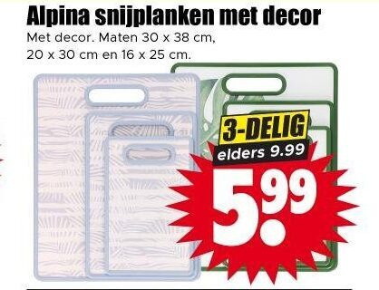 Alpina   snijplank folder aanbieding bij  Dirk - details