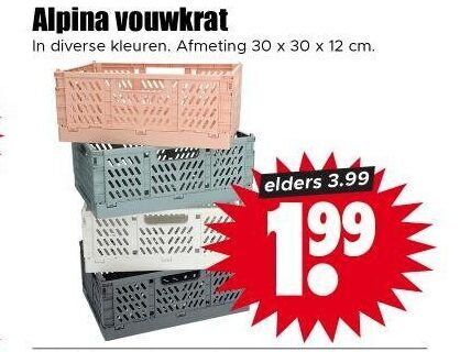 Alpina   boodschappenkrat folder aanbieding bij  Dirk - details