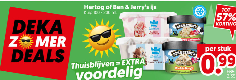 Hertog   ijsbekers folder aanbieding bij  Dekamarkt - details