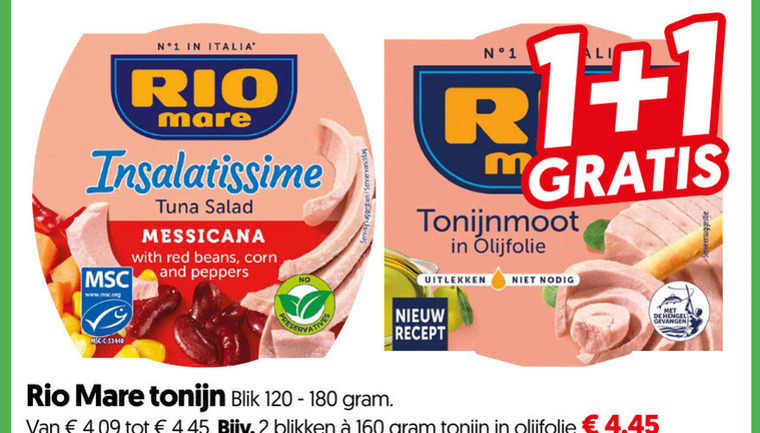 Rio Mare   tonijn in blik folder aanbieding bij  Dekamarkt - details