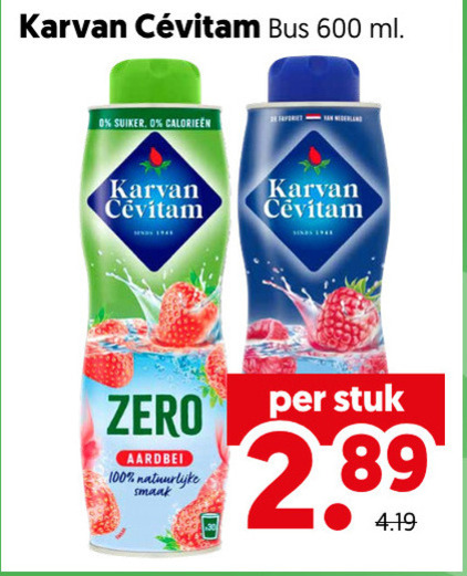 Karvan Cevitam   limonadesiroop folder aanbieding bij  Dekamarkt - details