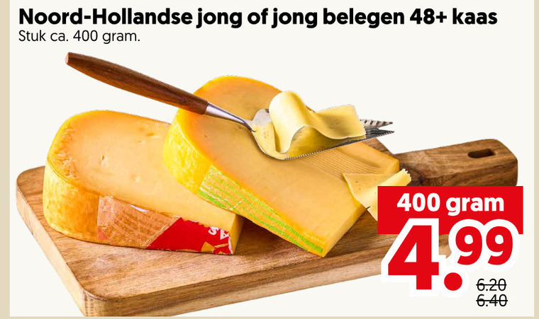 kaas 400 hollandse jong belegen 48 stuk ca. 4 99 folder aanbieding bij Dekamarkt
