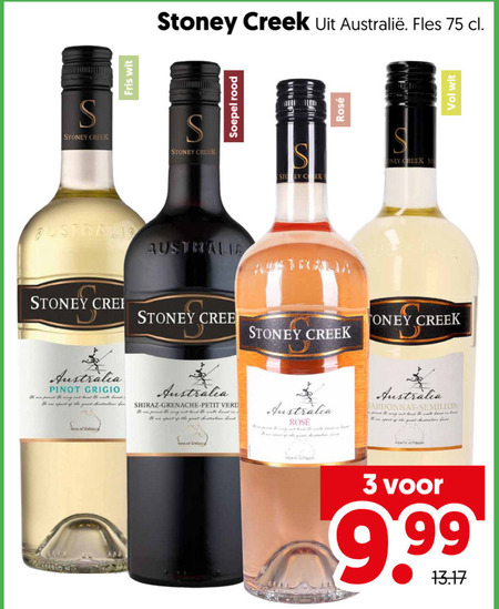 Stoney Creek   rose, witte wijn folder aanbieding bij  Dekamarkt - details