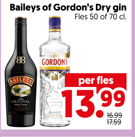 Baileys   gin, likeur folder aanbieding bij  Dekamarkt - details