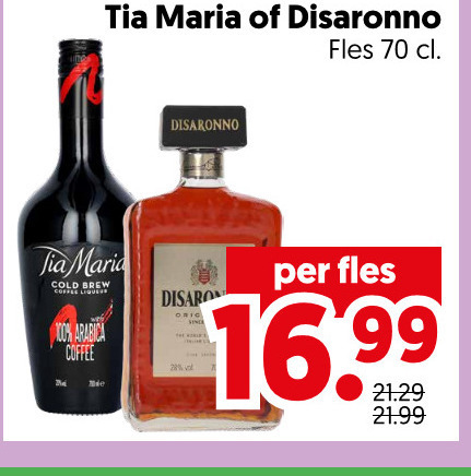 Tia Maria   likeur, amaretto folder aanbieding bij  Dekamarkt - details