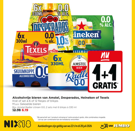 Heineken   blikje bier, alcoholvrij bier folder aanbieding bij  Jumbo - details