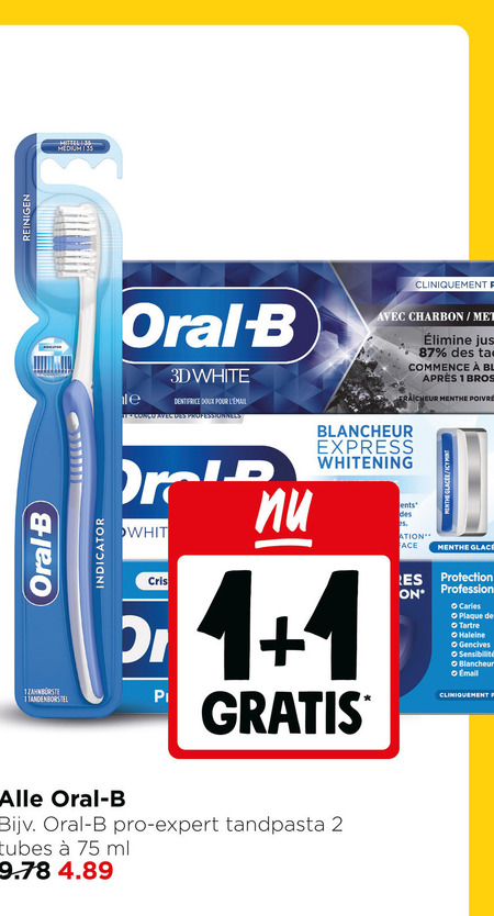 Oral-B   tandpasta, mondwater folder aanbieding bij  Jumbo - details