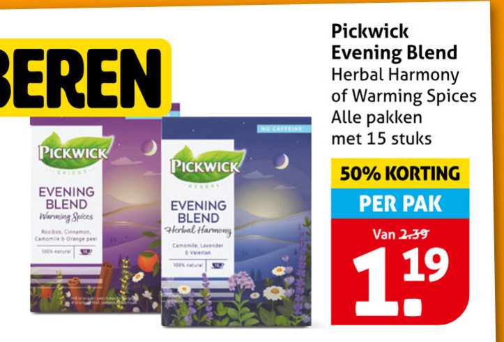 Pickwick   thee folder aanbieding bij  Hoogvliet - details
