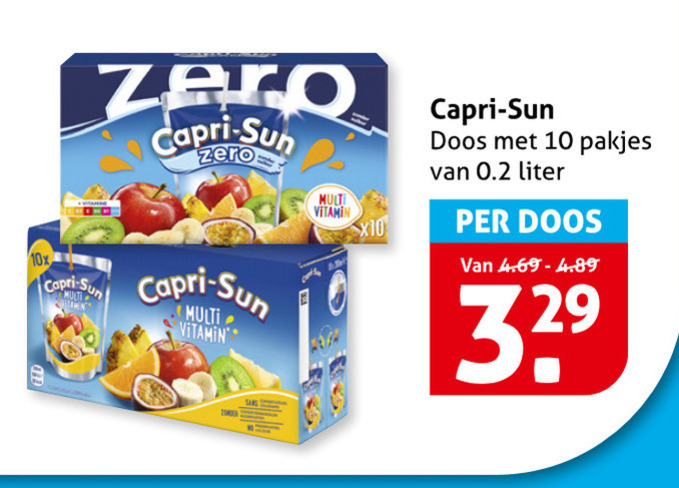 Capri-Sun   fruitdrank folder aanbieding bij  Hoogvliet - details