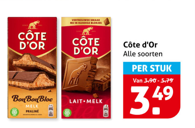Cote D Or   chocolade folder aanbieding bij  Hoogvliet - details