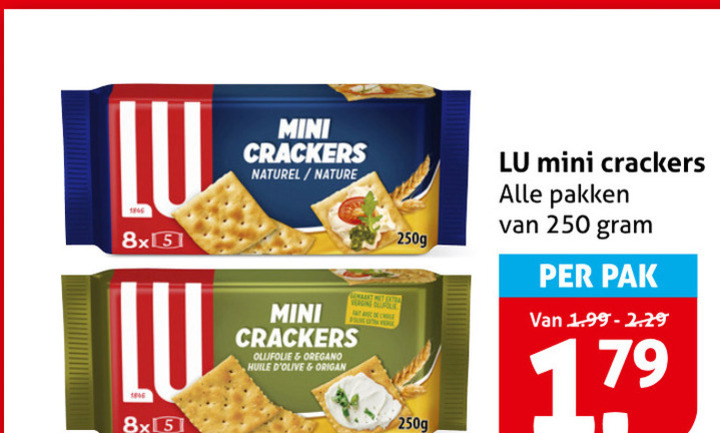 Lu   crackers folder aanbieding bij  Hoogvliet - details