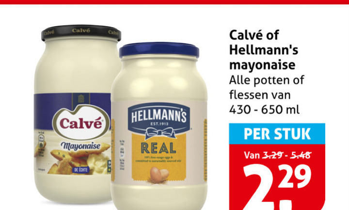 Calve   mayonaise folder aanbieding bij  Hoogvliet - details
