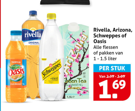 Schweppes   frisdrank, ice tea folder aanbieding bij  Hoogvliet - details