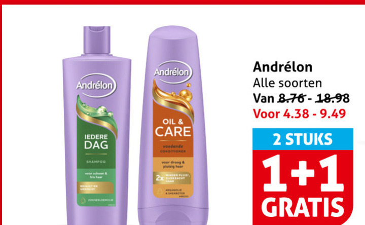 Andrelon   conditioner, shampoo folder aanbieding bij  Hoogvliet - details