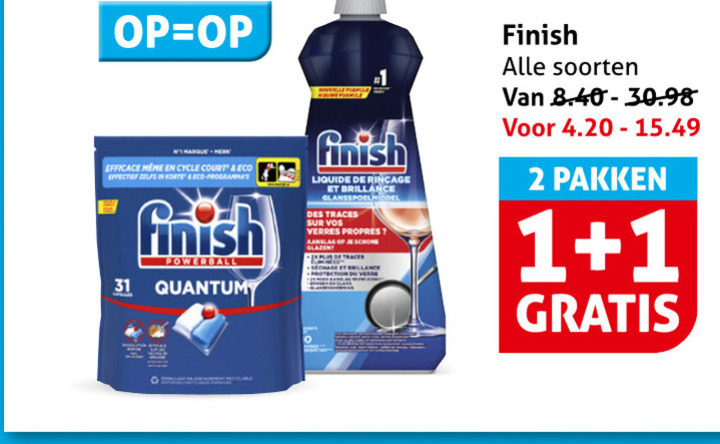 Finish   vaatwasmiddel folder aanbieding bij  Hoogvliet - details