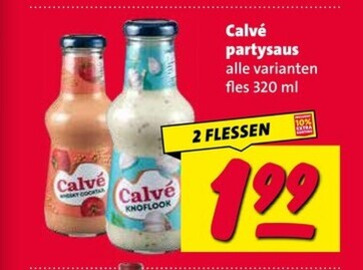 calve snacksaus 2 320 knoflook partysaus fles ml flessen folder aanbieding bij Nettorama Calve snacksaus folder aanbieding bij Nettorama - details