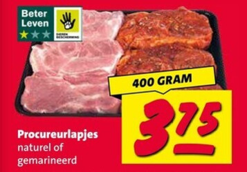 procureurlapjes 400 beter leven naturel gemarineerd folder aanbieding bij Nettorama