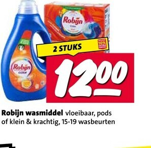 Robijn   wasmiddel folder aanbieding bij  Nettorama - details