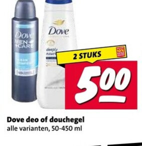 Dove   deodorant, douchegel folder aanbieding bij  Nettorama - details