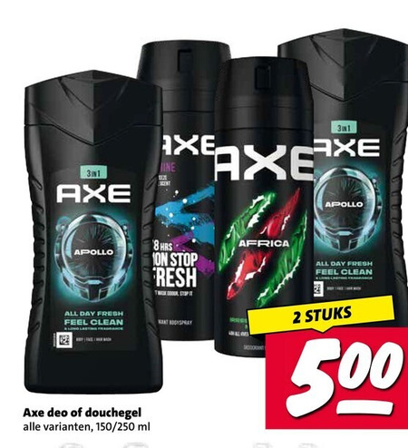 Axe   douchegel, deodorant folder aanbieding bij  Nettorama - details