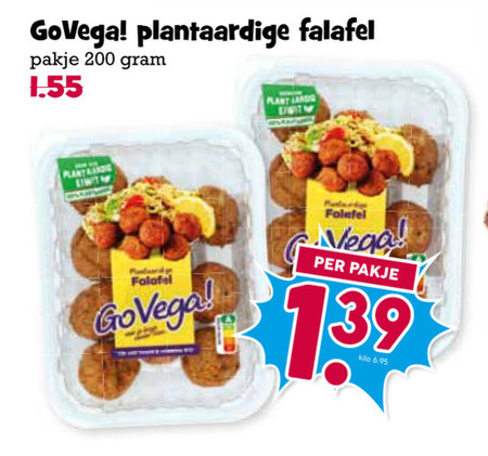 falafelballetjes 200 plantaardige falafel pakje planta plant and kilo folder aanbieding bij Boons Markt