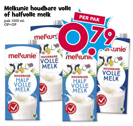 melkunie melk 1000 houdbare volle halfvolle pak ml lang folder aanbieding bij Boons Markt Melkunie melk folder aanbieding bij Boons Markt - details