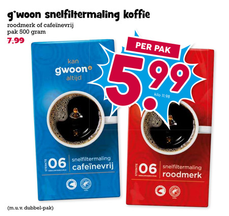 Gwoon   koffie folder aanbieding bij  Boons&nbsp;Markt - details