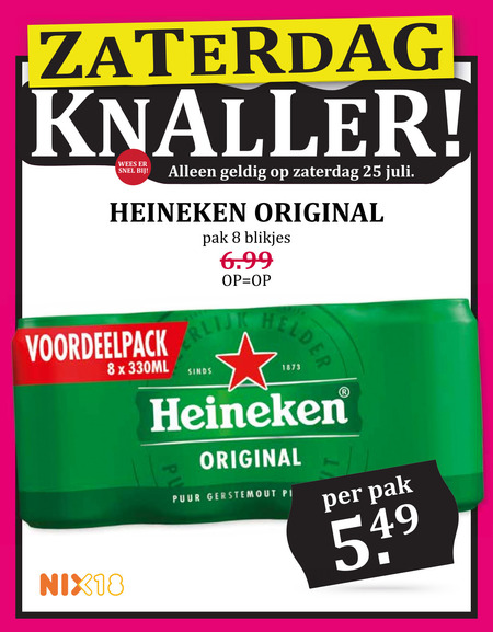 Heineken   blikje bier folder aanbieding bij  Boons&nbsp;Markt - details