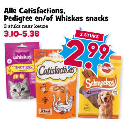 Catisfactions   hondensnacks, kattensnacks folder aanbieding bij  Boons&nbsp;Markt - details