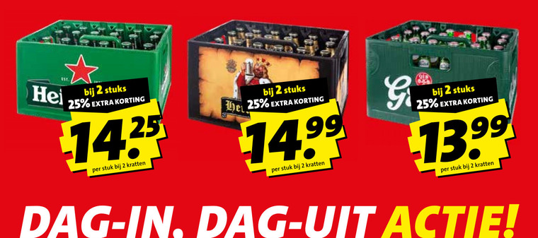 hertog jan grolsch heineken krat bier 2 25 stuks stuk kratten dag folder aanbieding bij Boni Grolsch krat bier folder aanbieding bij Boni - details