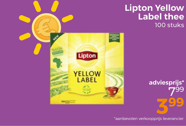 Lipton   thee folder aanbieding bij  Trekpleister - details