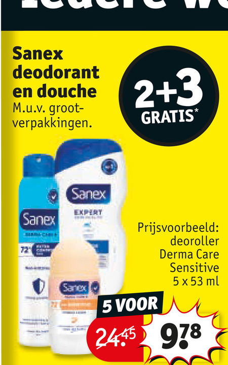 Sanex   deodorant, douchegel folder aanbieding bij  Kruidvat - details