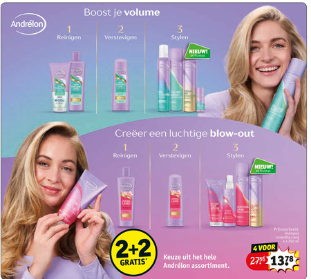 Andrelon   droogshampoo, conditioner folder aanbieding bij  Kruidvat - details