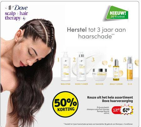 Dove   shampoo folder aanbieding bij  Kruidvat - details