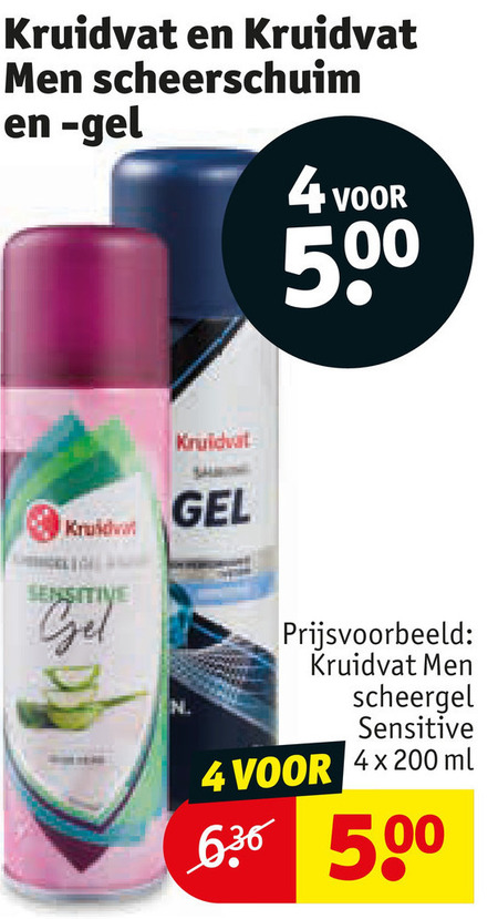 Kruidvat Huismerk   scheergel, scheerschuim folder aanbieding bij  Kruidvat - details