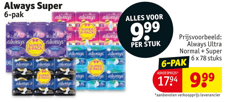 Always   maandverband folder aanbieding bij  Kruidvat - details