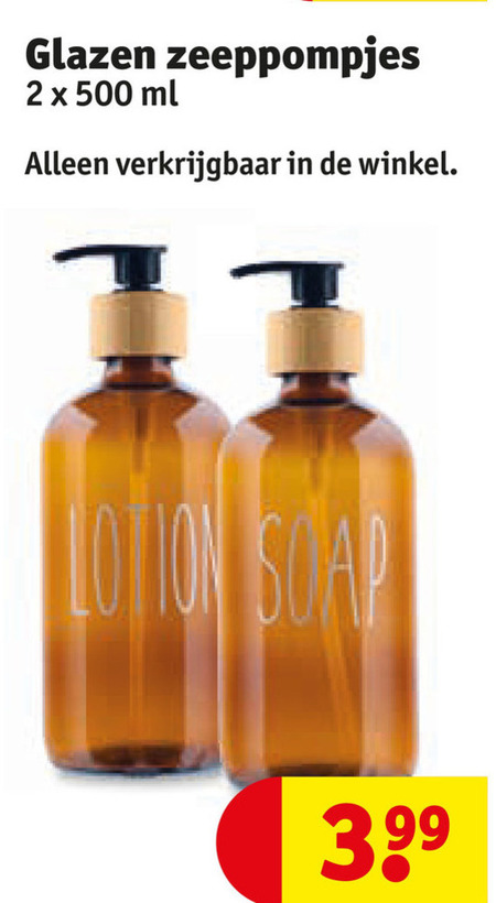 zeepdispenser 2 500 glazen zeeppompjes ml lotion soap 3 99 folder aanbieding bij Kruidvat
