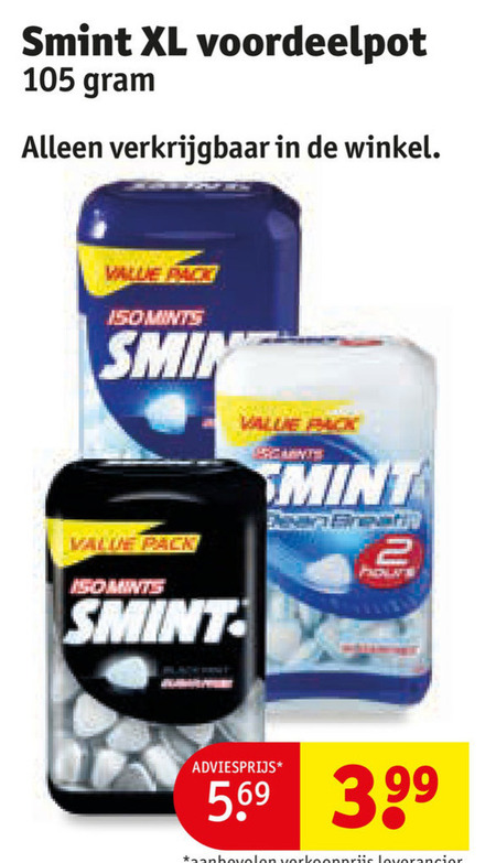 Smint   kauwgom folder aanbieding bij  Kruidvat - details