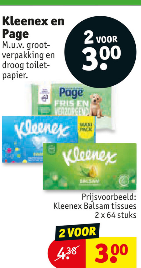 Kleenex   tissue, vochtig toiletpapier folder aanbieding bij  Kruidvat - details