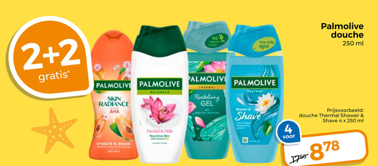 palmolive douchegel 2 4 250 skin radiance naturale orchid milk gel spa shower shave douche ml thermal folder aanbieding bij Trekpleister Palmolive douchegel folder aanbieding bij Trekpleister - details