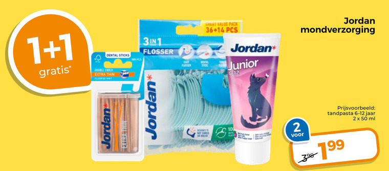 Jordan   tandenstokers folder aanbieding bij  Trekpleister - details