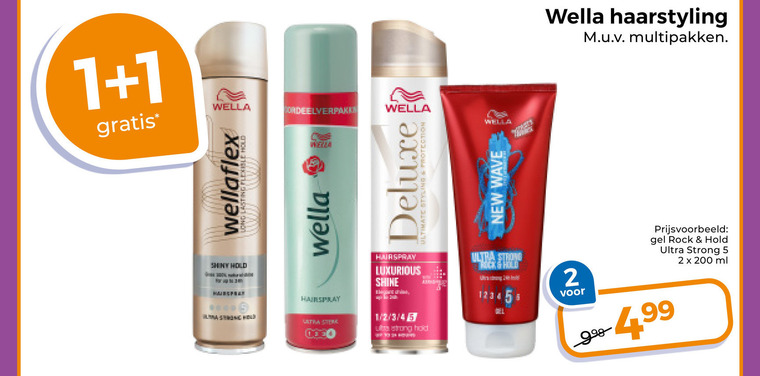 Wella   hairspray folder aanbieding bij  Trekpleister - details