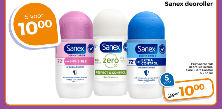 Sanex   deodorant folder aanbieding bij  Trekpleister - details