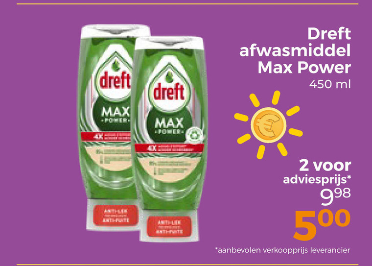 Dreft   afwasmiddel folder aanbieding bij  Trekpleister - details
