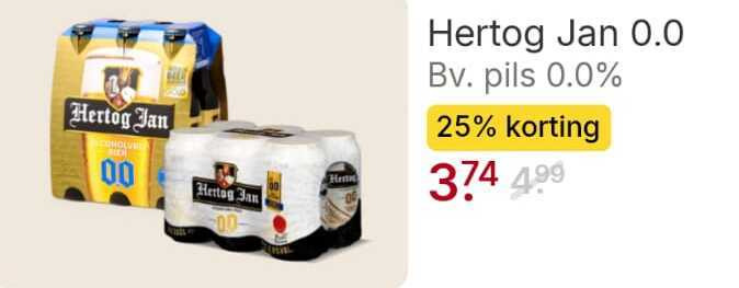 Hertog Jan   alcoholvrij bier folder aanbieding bij  Picnic - details