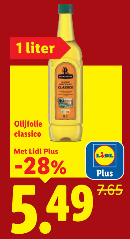 olijfolie 1 liter classico folder aanbieding bij Lidl