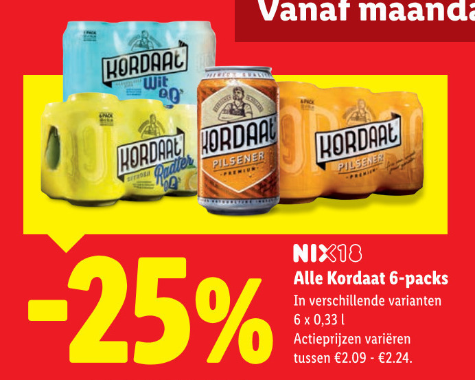 Kordaat   blikje bier folder aanbieding bij  Lidl - details
